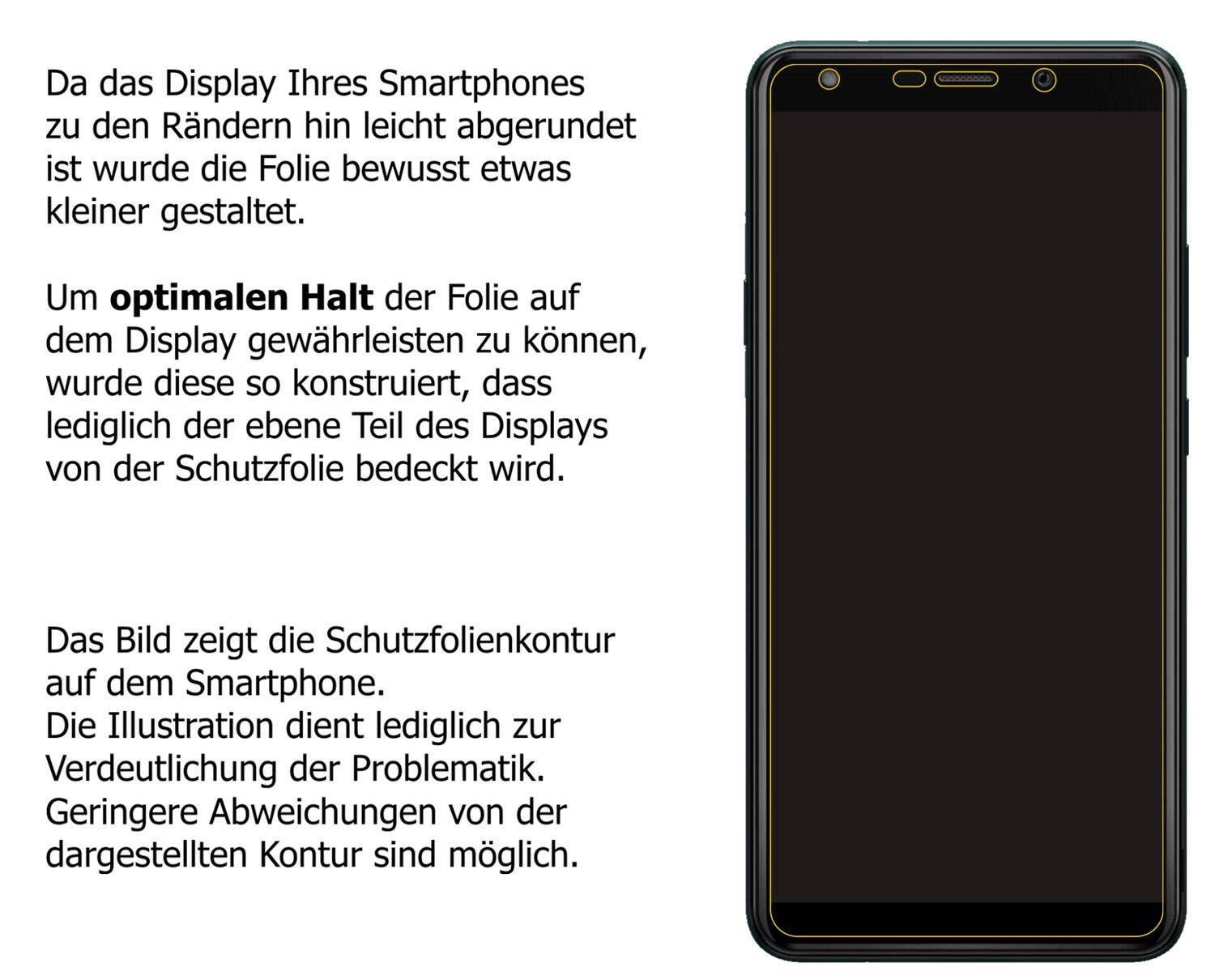 Privatsphäre-Schutz durch Sichtschutz-Folie passend zugeschnitten für Wiko Y61