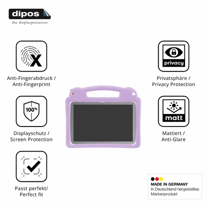 Privatsphäre-Schutz durch Sichtschutz-Folie passend zugeschnitten für Wilgoon Kids Tablet 10.1