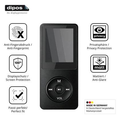 Privatsphäre-Schutz durch Sichtschutz-Folie passend zugeschnitten für Witfoam SHD151 MP3-Player
