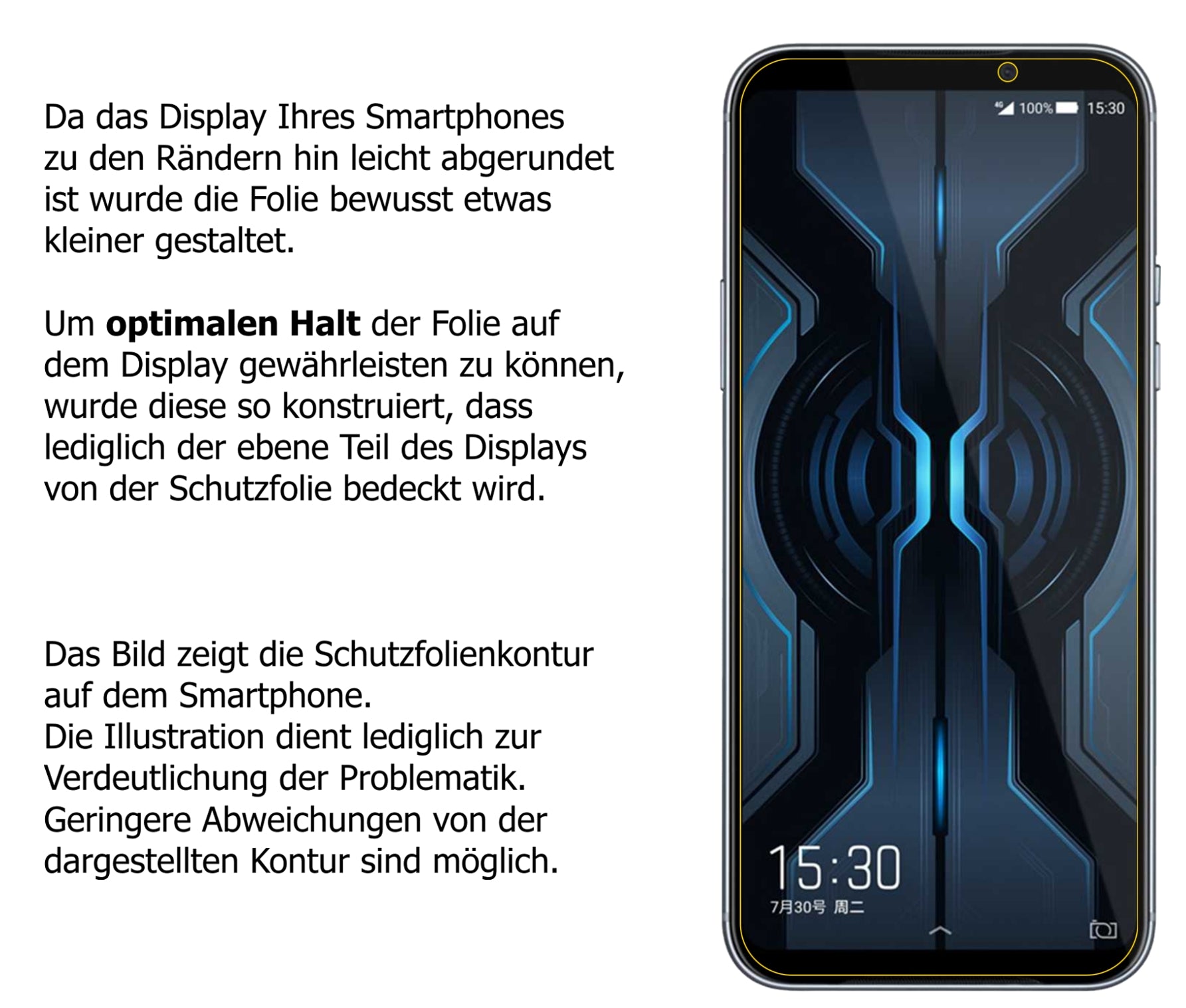 Privatsphäre-Schutz durch Sichtschutz-Folie passend zugeschnitten für Xiaomi Black Shark 2 Pro