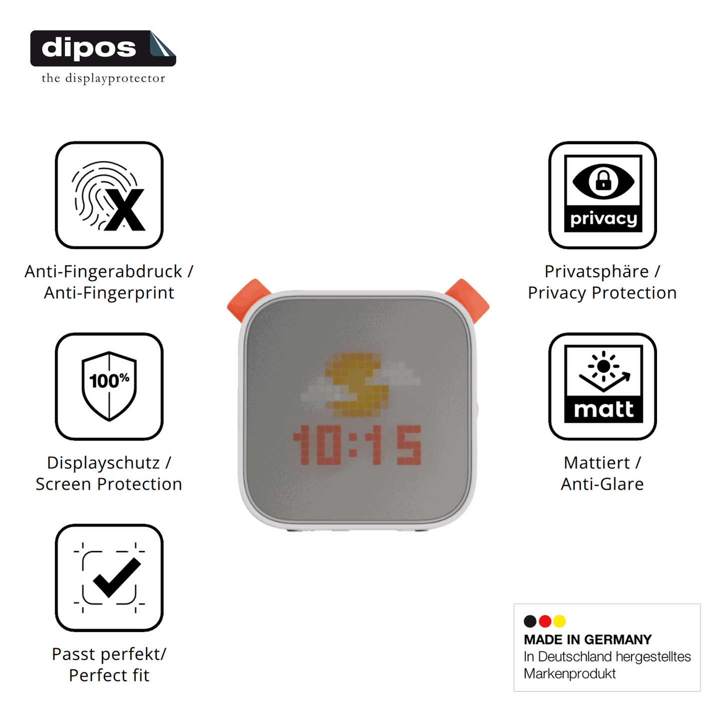 Privatsphäre-Schutz durch Sichtschutz-Folie passend zugeschnitten für Yoto Player 3. Gen
