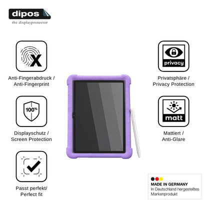 Blickschutzfolie für ZONKO Kinder Tablet 10 matt Schutzfolie Privacy