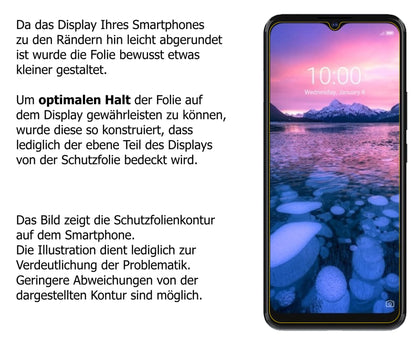 dipos Displayschutz für ZTE Blade 20 5G, transparente Oberfläche, perfekte Passform auch für die Rundungen