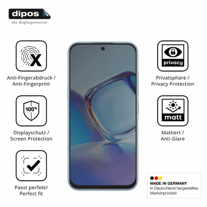 Privatsph�re-Schutz durch Sichtschutz-Folie passend zugeschnitten f�r ZTE Blade V80 Vita