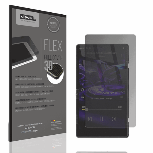 Blickschutzfolie von dipos passend für AHENOD G15 MP3-Player, 100% Displayabdeckung und blasenfreie Montage