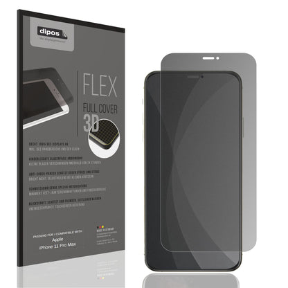Blickschutzfolie von dipos passend für Apple iPhone 11 Pro Max, 100% Displayabdeckung und blasenfreie Montage