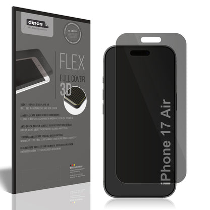 Blickschutzfolie von dipos passend für Apple iPhone 17 Air, 100% Displayabdeckung und blasenfreie Montage