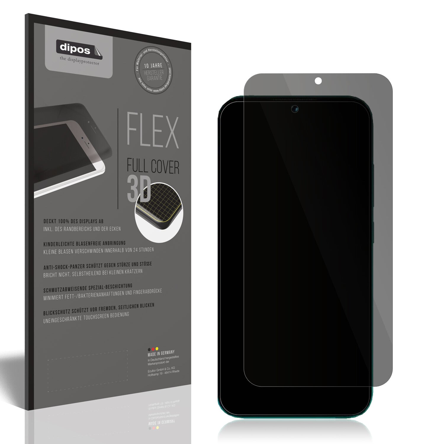 Blickschutzfolie von dipos passend für Benco Y50 Pro, 100% Displayabdeckung und blasenfreie Montage