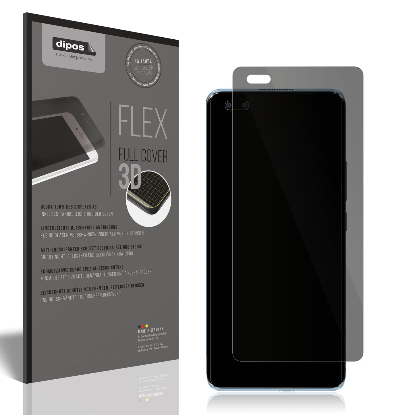 Blickschutzfolie von dipos passend für BLU Bold N2, 100% Displayabdeckung und blasenfreie Montage