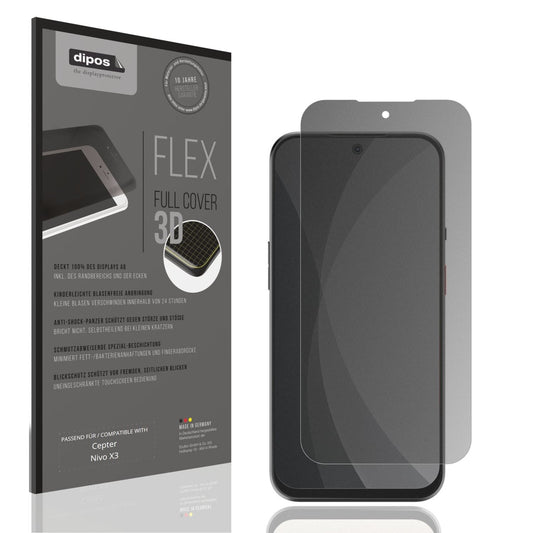Blickschutzfolie von dipos passend für Cepter Nivo X3, 100% Displayabdeckung und blasenfreie Montage