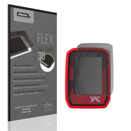 Blickschutzfolie von dipos passend für Ciclosport Protos 105, 100% Displayabdeckung und blasenfreie Montage