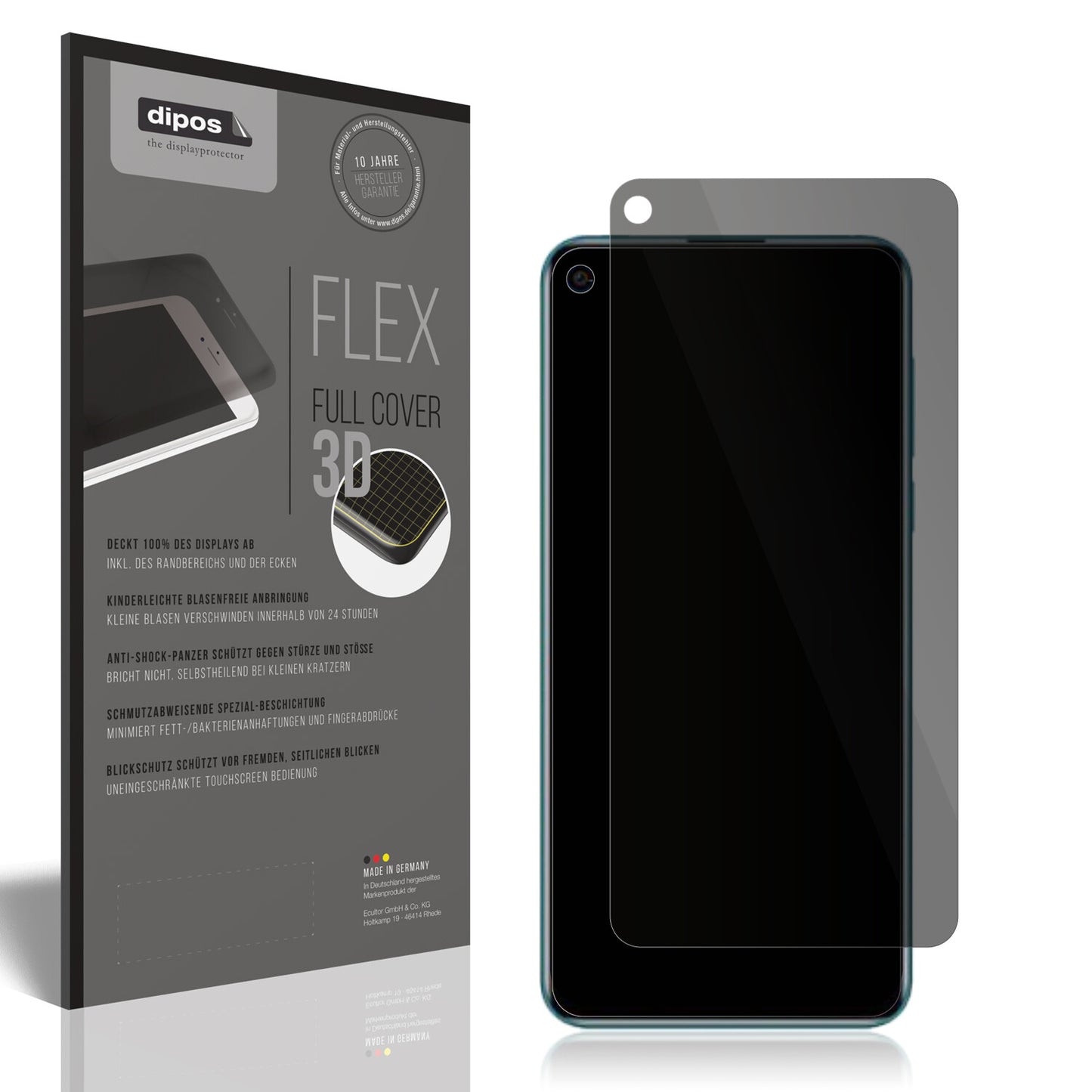 Blickschutzfolie von dipos passend für Coolpad Cool S, 100% Displayabdeckung und blasenfreie Montage