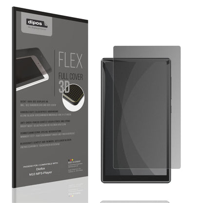 Blickschutzfolie von dipos passend für Diofox M10 MP3-Player, 100% Displayabdeckung und blasenfreie Montage