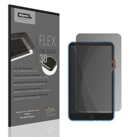 Blickschutzfolie von dipos passend für Diofox M8 MP3-Player, 100% Displayabdeckung und blasenfreie Montage