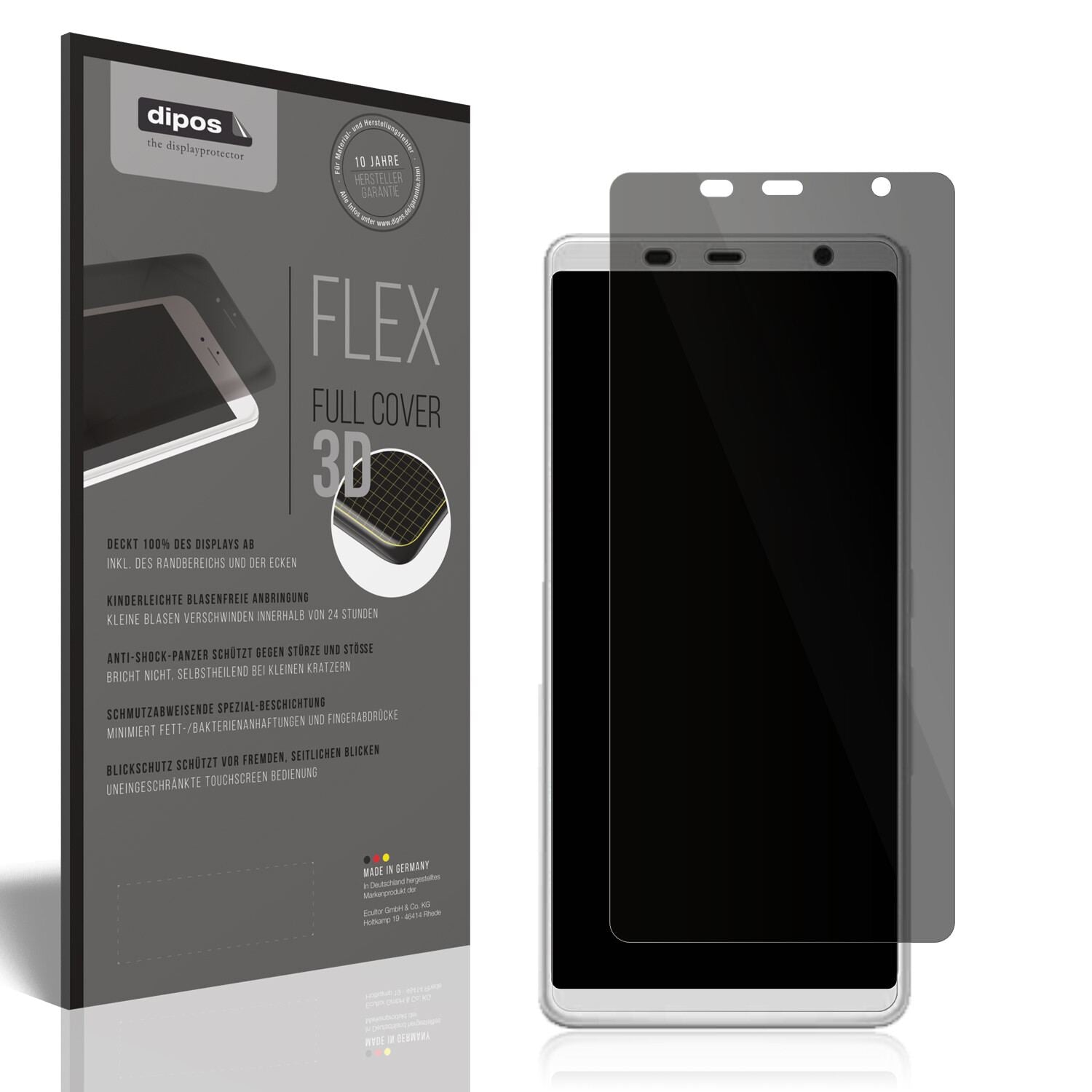 Blickschutzfolie von dipos passend für Fujitsu Arrows Be F-02L, 100% Displayabdeckung und blasenfreie Montage