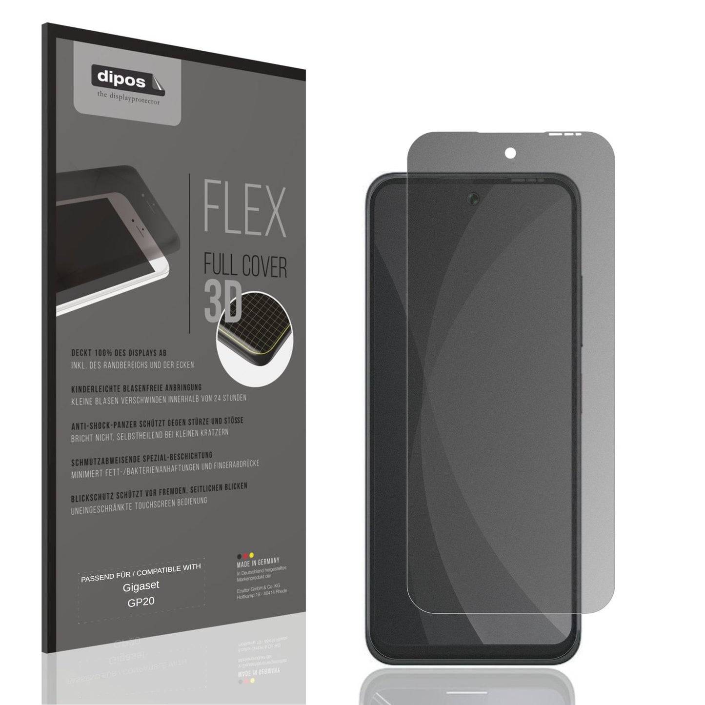 Blickschutzfolie von dipos passend für Gigaset GP20, 100% Displayabdeckung und blasenfreie Montage