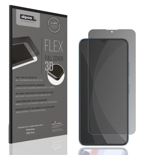 Blickschutzfolie von dipos passend für Hisense Y83 Pro, 100% Displayabdeckung und blasenfreie Montage