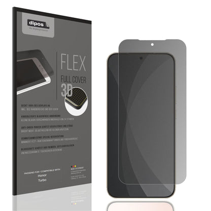 Blickschutzfolie von dipos passend für Honor Turbo, 100% Displayabdeckung und blasenfreie Montage