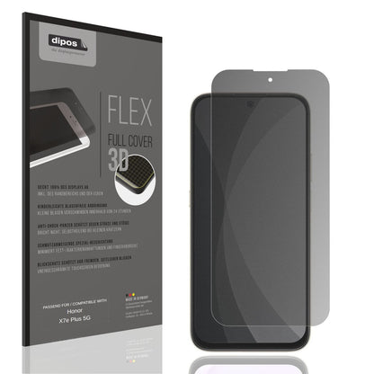 Blickschutzfolie von dipos passend für Honor X7e Plus 5G, 100% Displayabdeckung und blasenfreie Montage