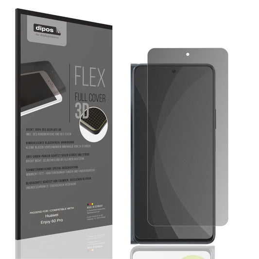 Blickschutzfolie von dipos passend für Huawei Enjoy 60 Pro, 100% Displayabdeckung und blasenfreie Montage