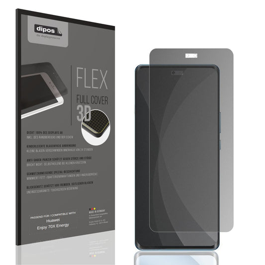 Blickschutzfolie von dipos passend für Huawei Enjoy 70X Energy, 100% Displayabdeckung und blasenfreie Montage