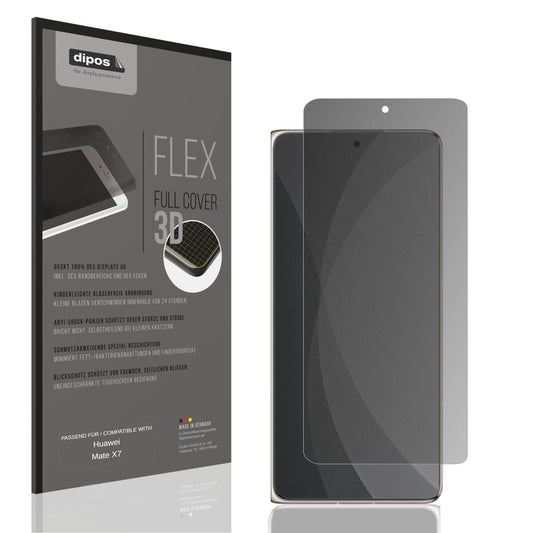 Blickschutzfolie von dipos passend für Huawei Mate X7 Aussenseite, 100% Displayabdeckung und blasenfreie Montage