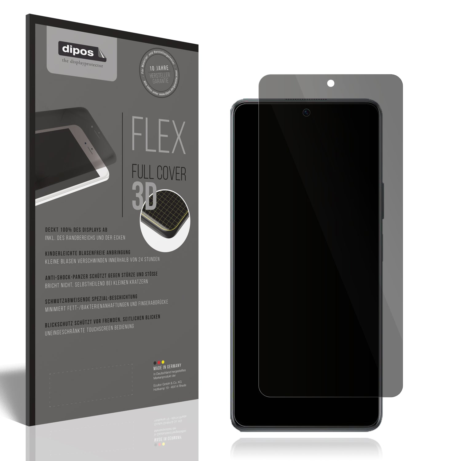 Blickschutzfolie von dipos passend für Huawei Nova 11i, 100% Displayabdeckung und blasenfreie Montage