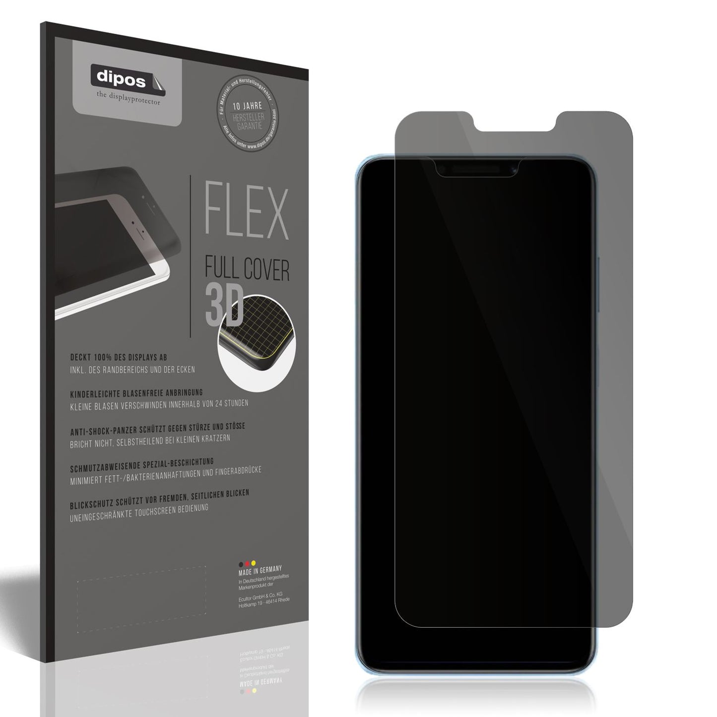 Blickschutzfolie von dipos passend für Huawei Nova 14i, 100% Displayabdeckung und blasenfreie Montage