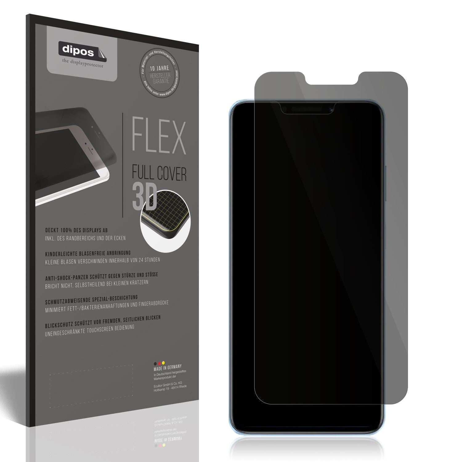 Blickschutzfolie von dipos passend für Huawei Nova 14i, 100% Displayabdeckung und blasenfreie Montage