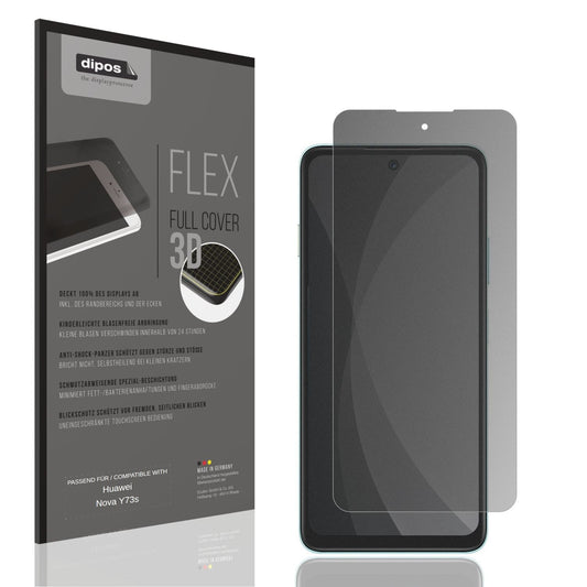 Blickschutzfolie von dipos passend für Huawei Nova Y73s, 100% Displayabdeckung und blasenfreie Montage