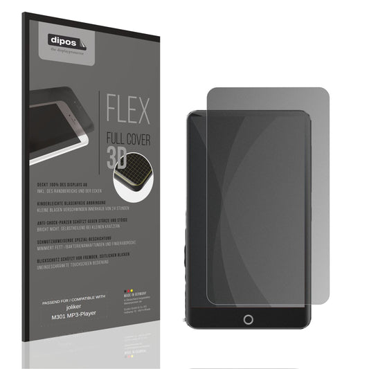 Blickschutzfolie von dipos passend für joliker M301 MP3-Player, 100% Displayabdeckung und blasenfreie Montage