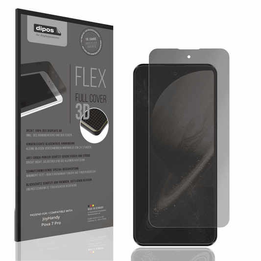 Blickschutzfolie von dipos passend für JoyHandy Pova7Pro, 100% Displayabdeckung und blasenfreie Montage