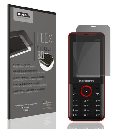 Blickschutzfolie von dipos passend für Karbonn KX23, 100% Displayabdeckung und blasenfreie Montage