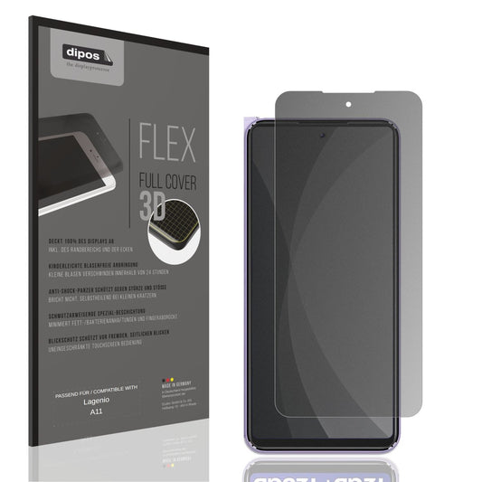 Blickschutzfolie von dipos passend für Lagenio A11, 100% Displayabdeckung und blasenfreie Montage