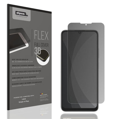 Blickschutzfolie von dipos passend für Lava Smart 4 Plus, 100% Displayabdeckung und blasenfreie Montage