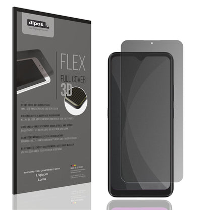 Blickschutzfolie von dipos passend für Logicom Luma, 100% Displayabdeckung und blasenfreie Montage