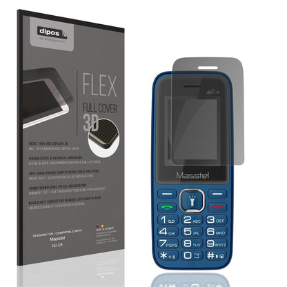 Blickschutzfolie von dipos passend für Masstel Izi 15, 100% Displayabdeckung und blasenfreie Montage