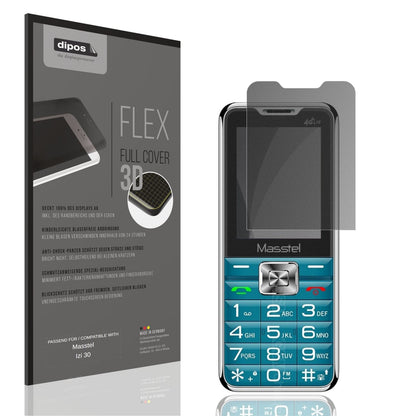 Blickschutzfolie von dipos passend für Masstel Izi 30, 100% Displayabdeckung und blasenfreie Montage