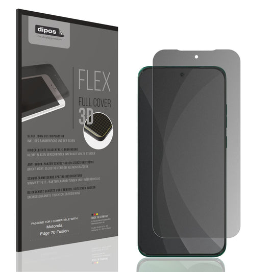 Blickschutzfolie von dipos passend für Motorola Edge 70 Fusion, 100% Displayabdeckung und blasenfreie Montage