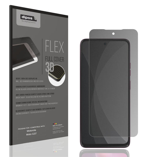 Blickschutzfolie von dipos passend für Motorola Moto G37, 100% Displayabdeckung und blasenfreie Montage