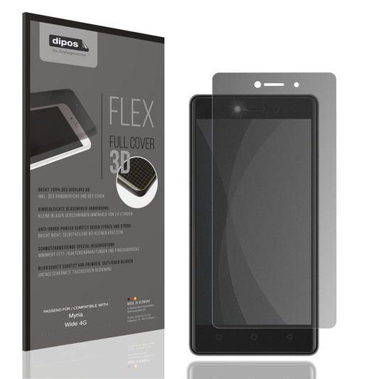 Blickschutzfolie von dipos passend für Myria Wide 4G, 100% Displayabdeckung und blasenfreie Montage