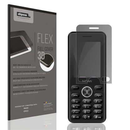 Blickschutzfolie von dipos passend für Nomi i2412, 100% Displayabdeckung und blasenfreie Montage