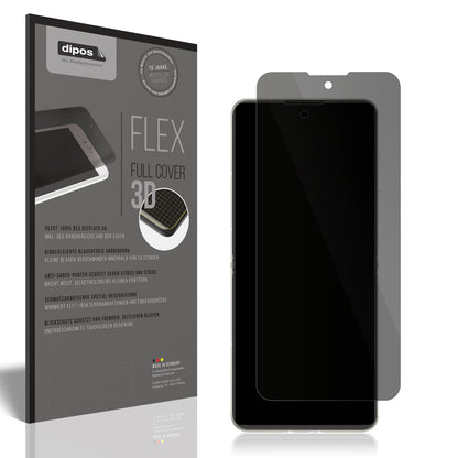 Blickschutzfolie von dipos passend für Nubia Flip 5G, 100% Displayabdeckung und blasenfreie Montage