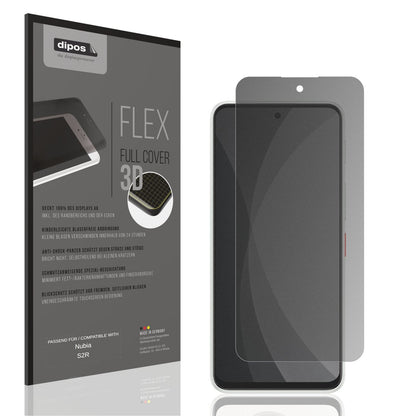 Blickschutzfolie von dipos passend für Nubia S2R, 100% Displayabdeckung und blasenfreie Montage