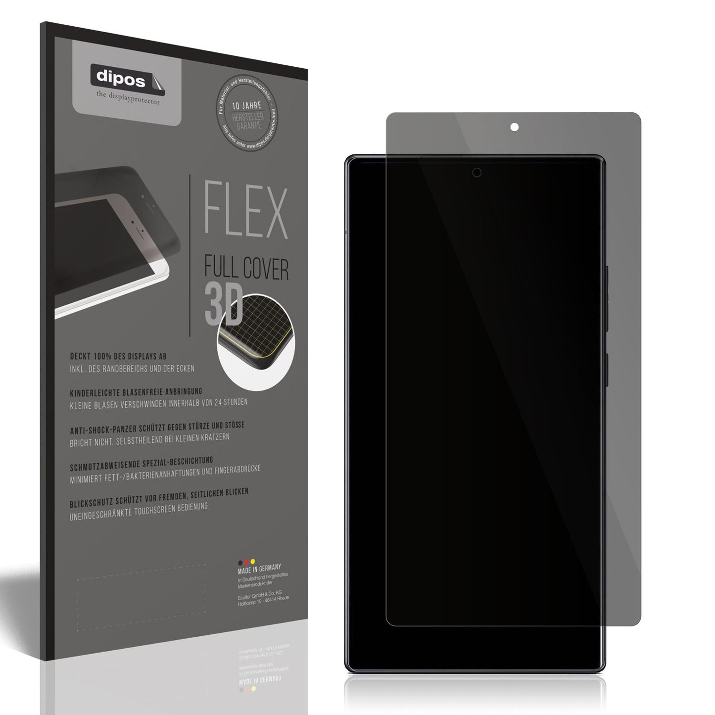 Blickschutzfolie von dipos passend für Nubia Z80 Ultra, 100% Displayabdeckung und blasenfreie Montage