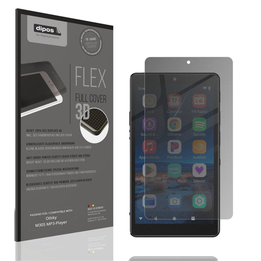 Blickschutzfolie von dipos passend für Oilsky M305 MP3-Player, 100% Displayabdeckung und blasenfreie Montage