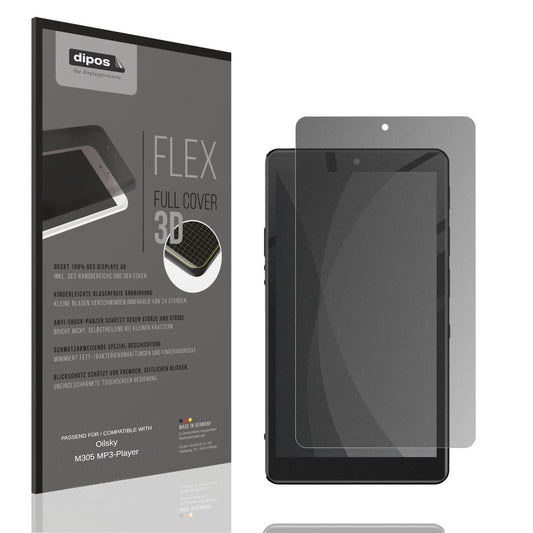 Blickschutzfolie von dipos passend für Oilsky M305 MP3-Player, 100% Displayabdeckung und blasenfreie Montage