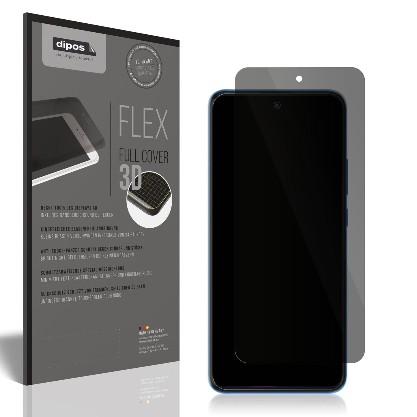 Blickschutzfolie von dipos passend für Omix X400, 100% Displayabdeckung und blasenfreie Montage