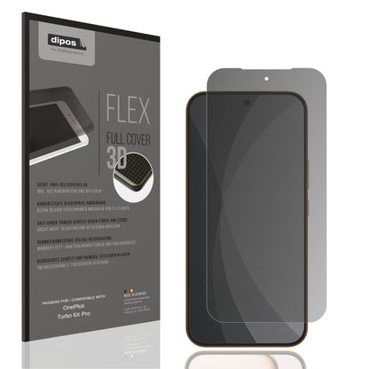 Blickschutzfolie von dipos passend für OnePlus Turbo 6X Pro, 100% Displayabdeckung und blasenfreie Montage