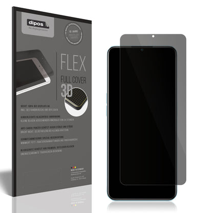 Blickschutzfolie von dipos passend für Oppo A58, 100% Displayabdeckung und blasenfreie Montage